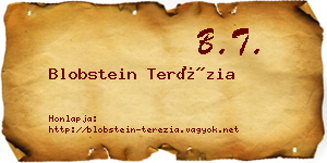 Blobstein Terézia névjegykártya